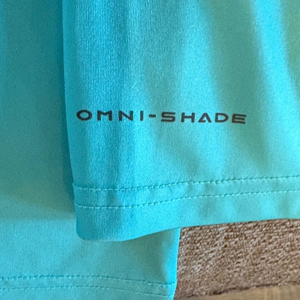 Columbia PFG Turquoise Long Sleeve Shirt Large - Picture 3 of 5